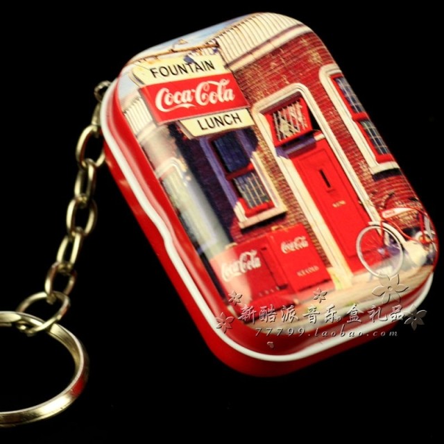 European and American Style Clockwork Iron Key Button Music Box Octaonic Box Birthday Valentine's Day Christmas Gift Sky City