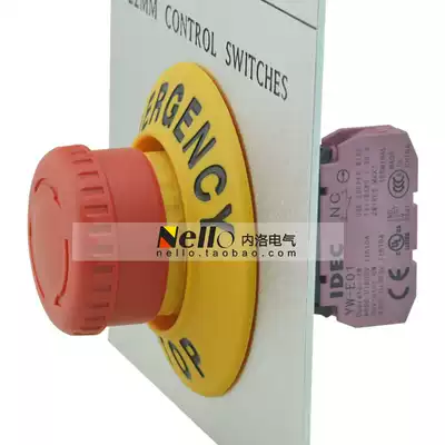 IDEC Izumi emergency stop button switch Emergency stop button sign set 22mm emergency stop button YW1B-V