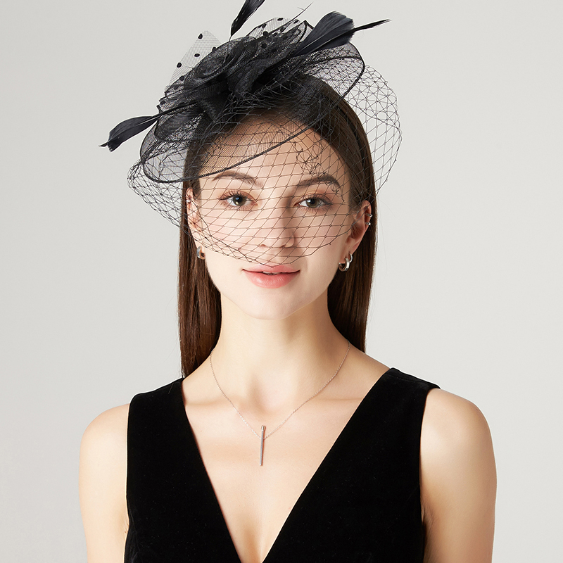 Hat, Women's Fascinator, Mysterious Mesh, Women's Hair Accessory, Headband, Wedding Photography, Bride, Versatile Ceremonial Hat, Annual Meeting, Evening Party