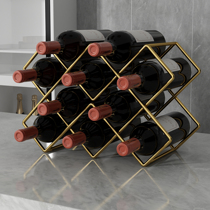 Lumière de luxe rouge porte-vin robinets haut de gamme porte-vin haut de gamme de diamant créatif panneau de vin rouge créatif rack de rangement ménager