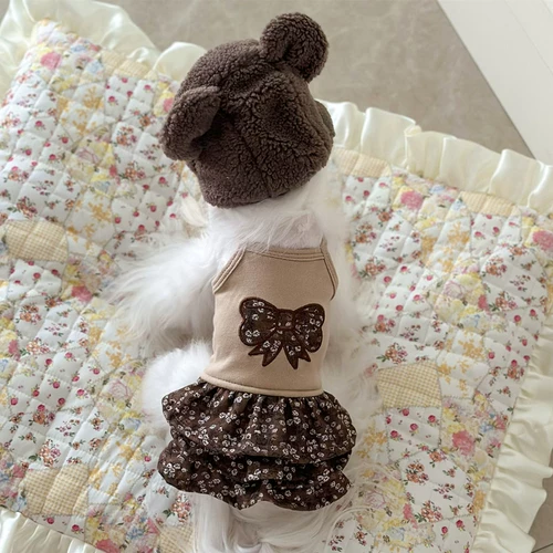 糯米 Демисезонная утепленная куртка, жилет, с медвежатами, цветочный принт, эффект подтяжки