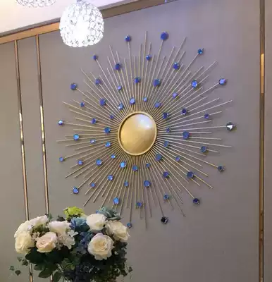 European wrought iron wall decoration three-dimensional wall decoration living room porch dining room modern art hanging sun glasses