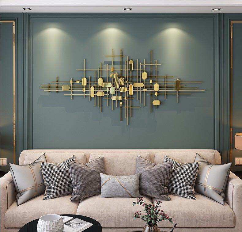 Iron Art Wall Decoration Pendant Light Lavish Sofa Background Wall Decoration Painting Living Room Wall Decoration Creative Metal Solid Wall-mounted