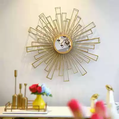 Wrought iron light luxury wall decoration Dining room living room three-dimensional pendant wall hanging