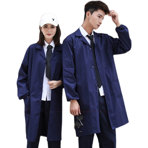 Высококачественный полиэфир -коттон с длинным синим пальто мужской износостойкость и дышащий