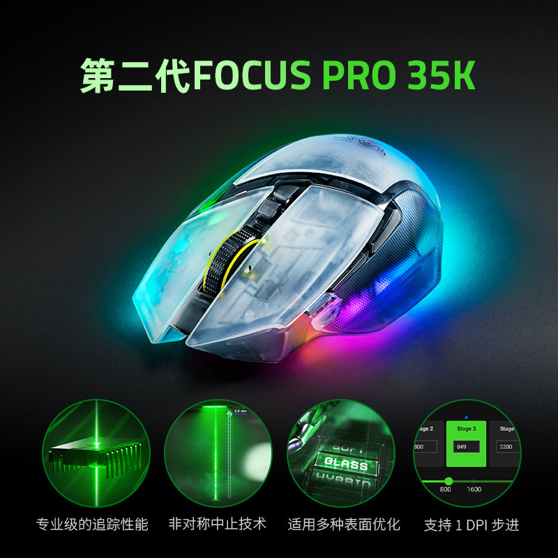 Razer Phantom White Series Basilisk Gaming Mouse Pad Keyboard Headset Rgb Set