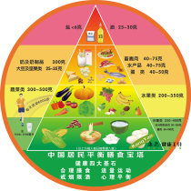 Residents Balanced Diet Pagoda model wall-mounted round meal pagoda meal pyramid table Pagoda