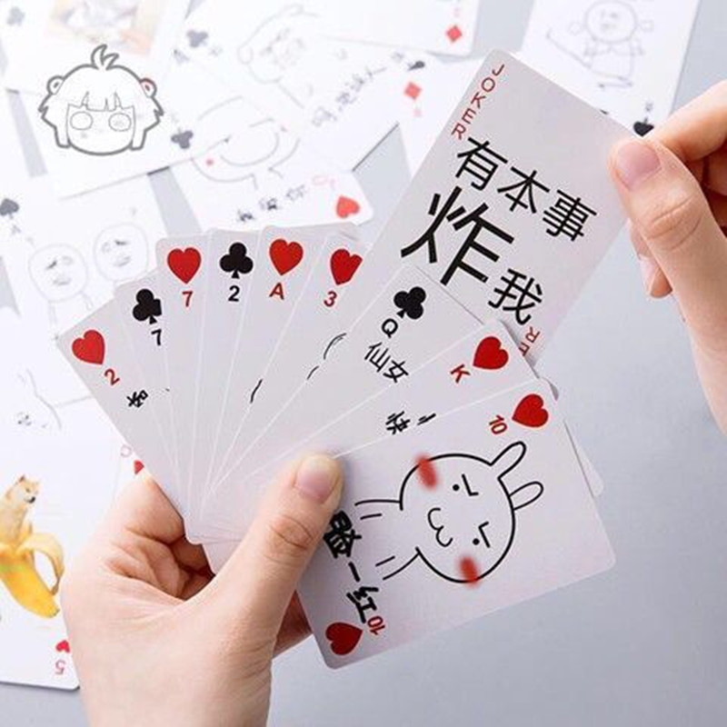 Funny Entertainment Expression Packs Playing Cards Adult Cartoon Creative Fighting Plots Evil To Fun Fighting Landowners Game Cards