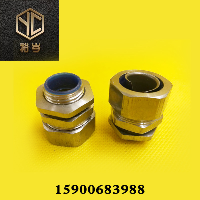 Stainless steel 304 explosion-proof threading hose connector package Plastic snakeskin pipe connector Braided corrugated sleeve connector