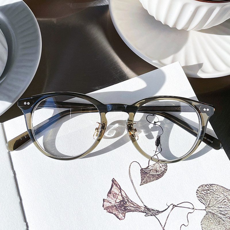 Japanese designer glasses frame male plate Boston frame female myopia hand polished the beautiful tide