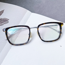 Japanese handmade glasses frame frame mens ultra-light pure titanium alloy fashion trendy square frame designer frame non-slip glasses