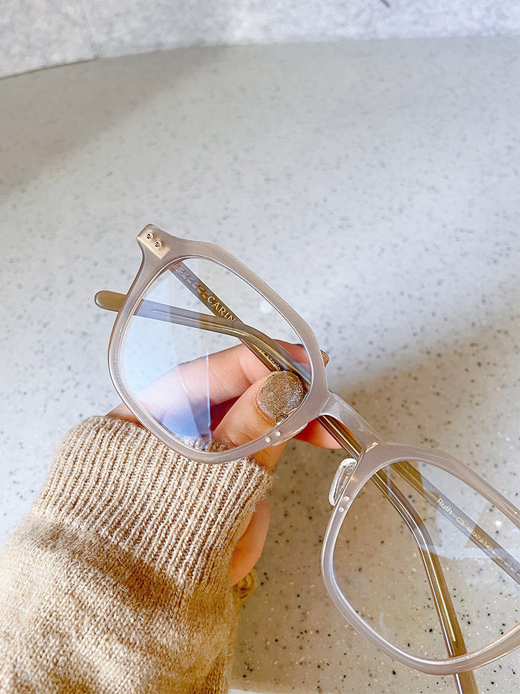 Su Yan retro polygonal glasses frame female ins style round face designer style can be matched with myopia small frame plate frame