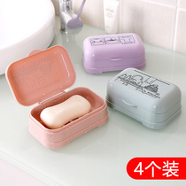 Soap box with household portable bathroom asphalt double layer personality new student dorm soap box