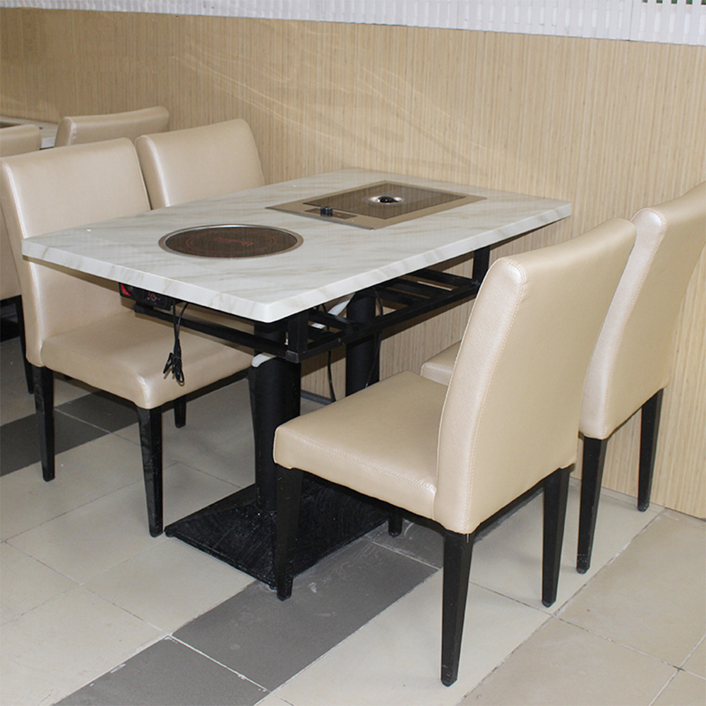 Marble hot boiler table Korean barbecue table Bake shake tables Electromagnetic oven Marble Han Busan Barbecue table