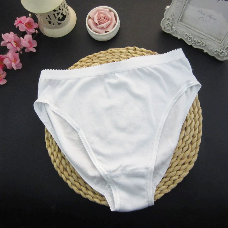 Đơn giản màu đơn giản đồ lót nữ vải cotton thoải mái xẻ cao quần đáy ít phụ nữ quần sịp lưng cao trung bình 100% cotton - Nam giới