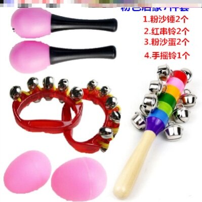 Rattle Wooden Hearing Sandhammer Baby Percussion Instrument Newborn Toy Active Baby Musical Sand Hammer Dancing Auditory