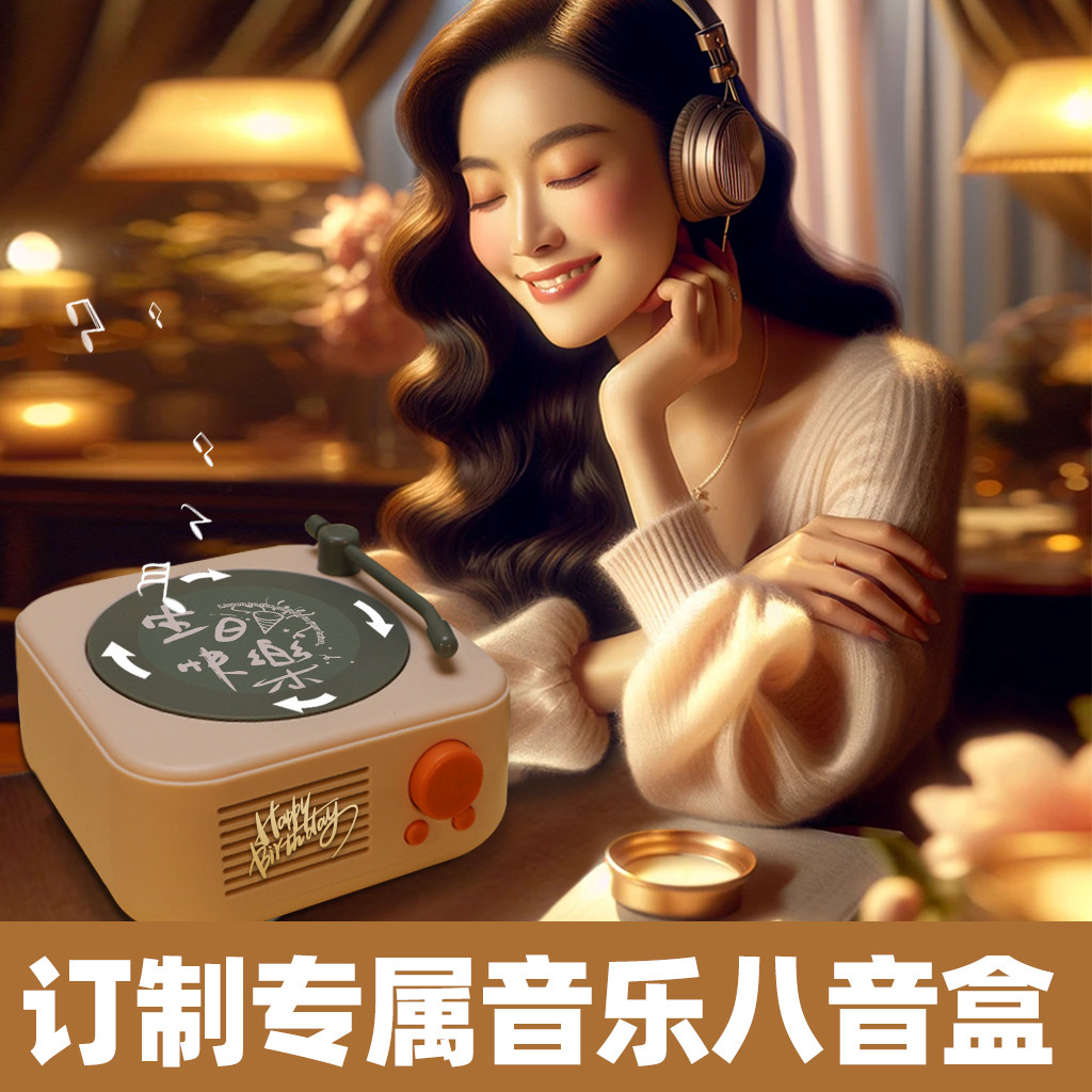 Music Box Customized Music Octaphonic Box Ordering Tracks Song Pictures Birthday Present Homemade Recordings Song Creativity-Taobao