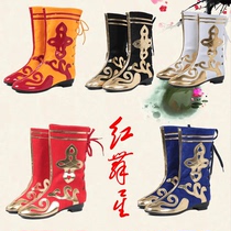 Tibetan performance dance boots ethnic Mongolian boots mens and womens ancient costumes childrens catwalk and drum shoes