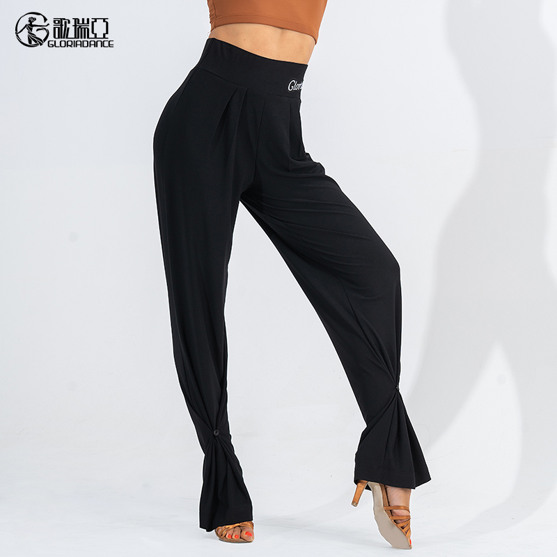 Gloria's Latin dance suit women's adult training performance clothes autumn winter new slim fit Latin dance long pants 411-Taobao