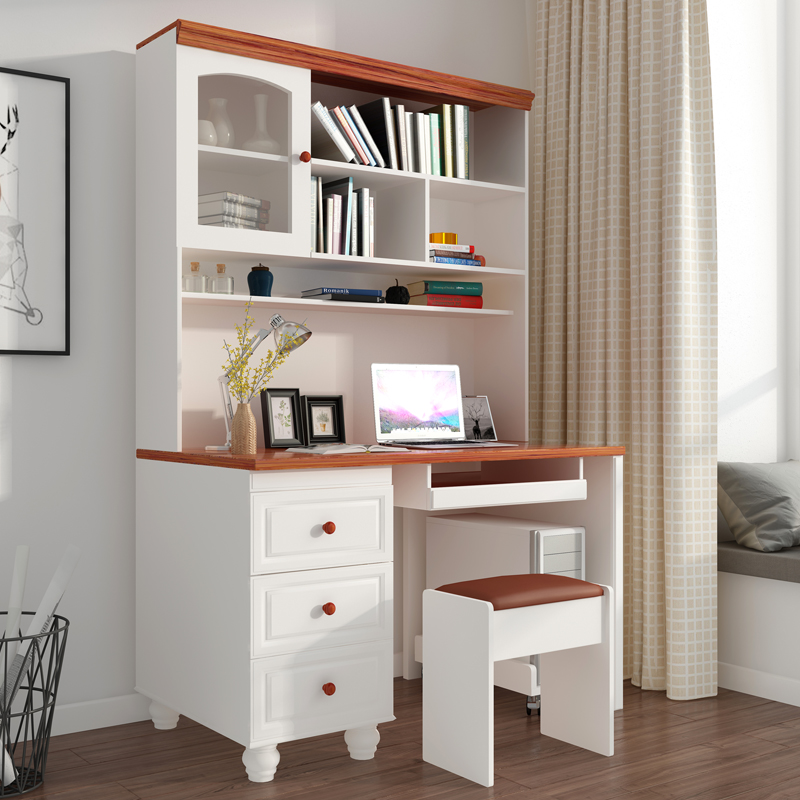 Desk bookshelf combination home student bedroom desk desk simple modern desktop computer desk one