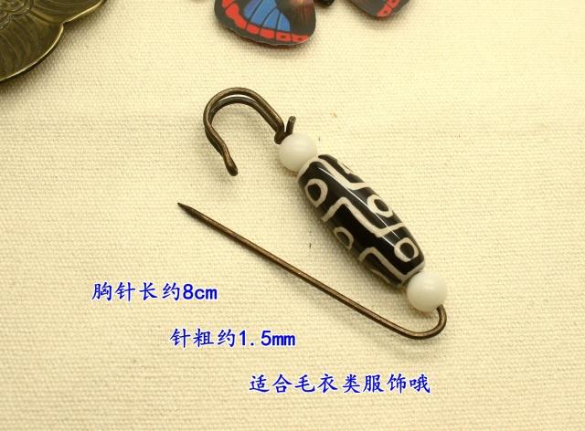 Đơn giản retro trâm cài áo len hoang dã pin lớn trang trí áo len pin khóa phụ kiện không khí thanh lịch cố định quần áo huy hiệu cài áo sang chảnh