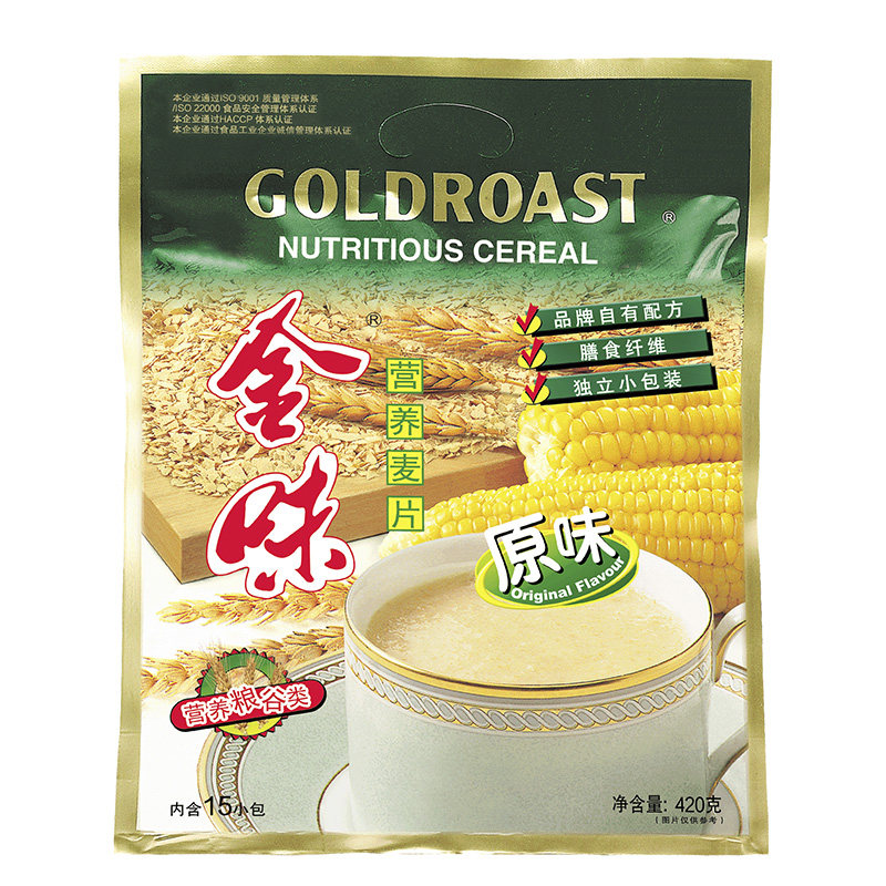 Golden Original Oatmeal 600g Small Pack Oatmeal Nutritious Breakfast Instant Drink Ready-To-Eat Student 420g Snack Cereal