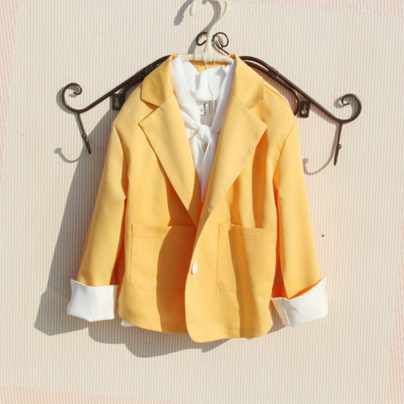 Spring Autumn Clothing New girls CUHK Children's clothing casual suits jacket foreign fashion Western-style clothes for children's children