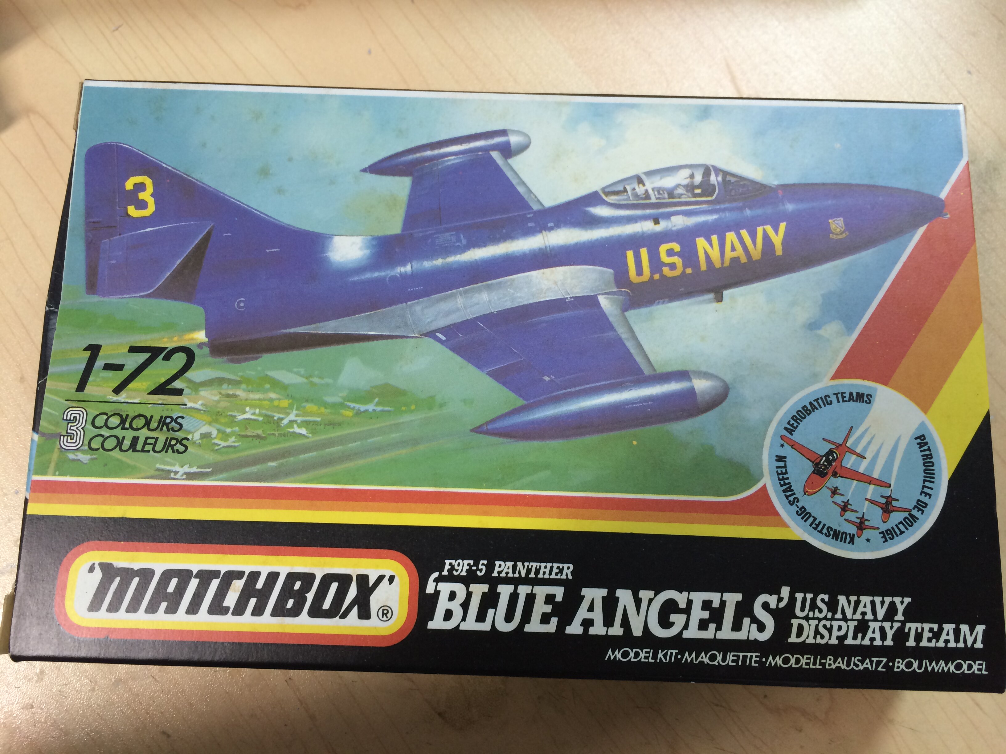 Universal Matchbox F-9F Jaguar Fighter (Blue Angel)