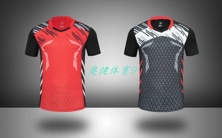 2020 new light board badminton suit speed dry overdraft for men and women with short sleeves table tennis suit group purchase customized