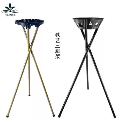 Iron tripod opening flower basket tripod flower rack local tyrant gold tripod balloon opening flower arrangement flower basket flower stand