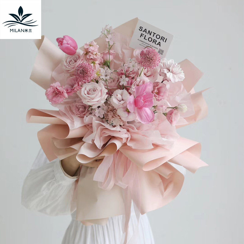 Monochrome Oya Paper Waterproof flowers Packaging paper Han style bouquet Flowers Paper Plastic Gift Packaging Paper New Oya Paper-Taobao