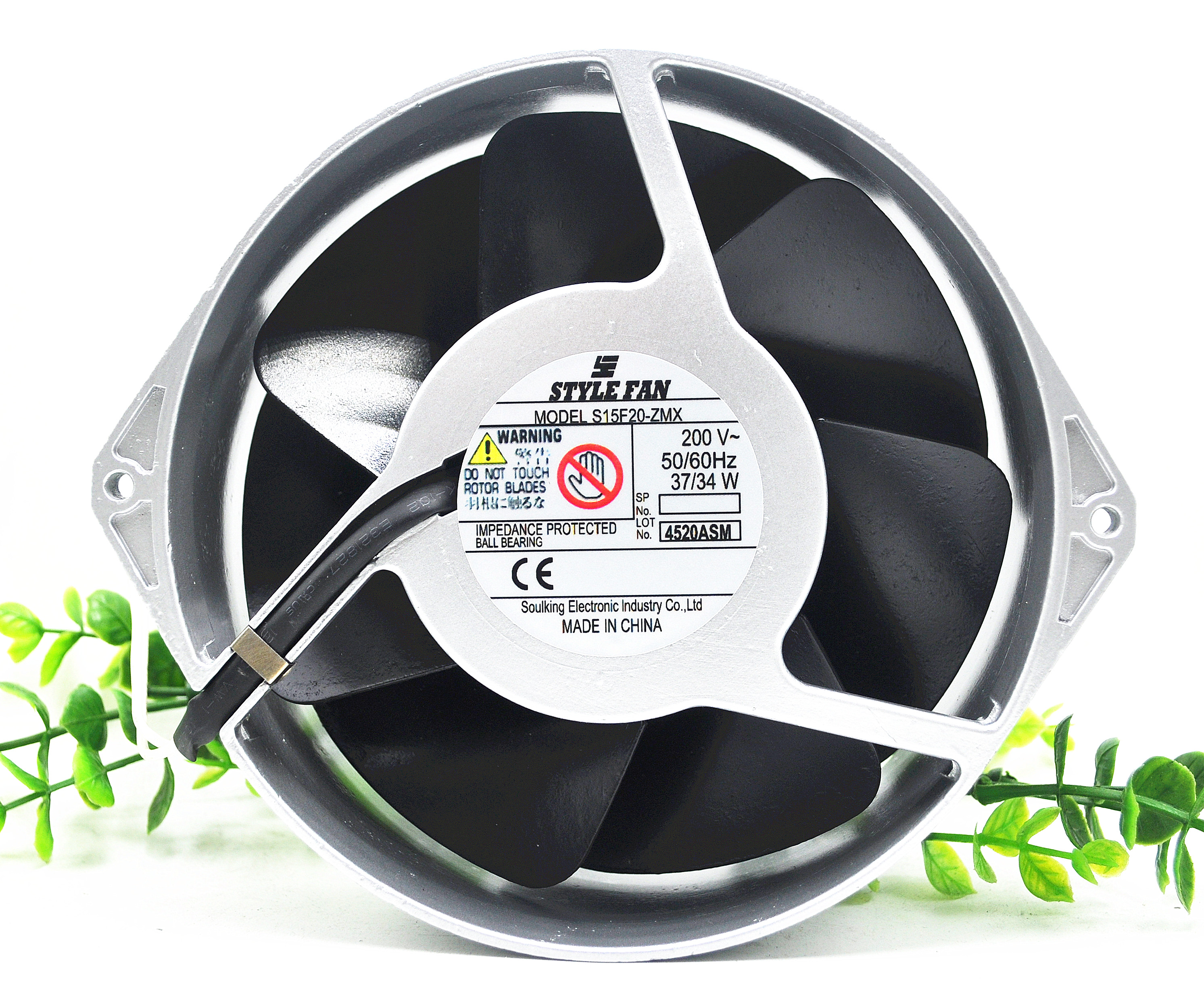 S15F20-ZMK AC200V original STYLE FAN FULL METAL HIGH TEMPERATURE RESISTANT IRON LEAF HEAT DISSIPATION FAN