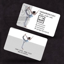 Yoga studio business card simple and elegant design dance instructor training class gym clubhouse promotion card
