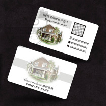 Professional real estate business card design and printing agency company indoor and outdoor decoration repair villa construction real estate consultant