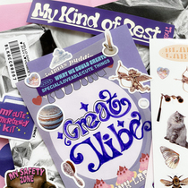 BlankLabel girl mobile phone theme sticker PVC waterproof computer tablet hand account decoration material