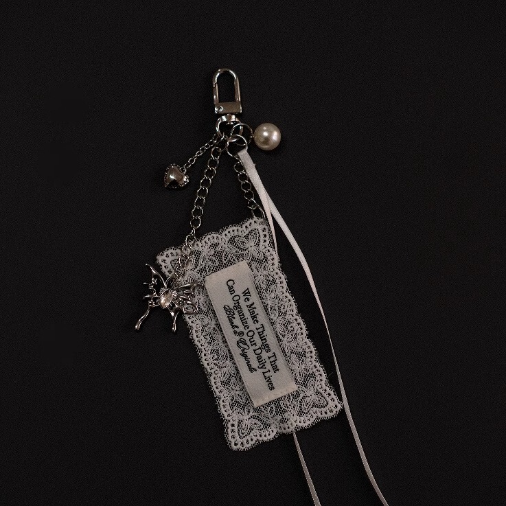 Blanklabel Korean-Style White Lace Pearl Ballet-Style Romantic Girl Phone Bag Pendant Car Keychain Blanklabel Korean-Style White Lace Pearl Ballet-Style Romantic Girl Phone Bag Pendant Car Keychain