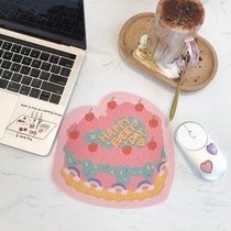 BlankLabel love cake mouse pad creative cute PVC non-slip mouse mat waterproof placemat