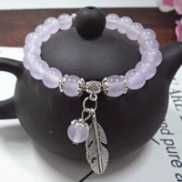 S480 неглубокие пурпурные халцедонные листья