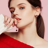 Праздничнная серебряная игла, серьги с бантиком, аксессуар, серебро 925 пробы