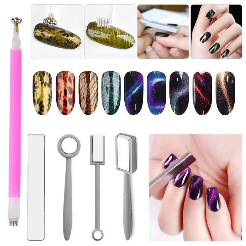Nail tool magic cat's eye magnet magnet fancy upgraded version thickened cat's eye magnet a light super suction