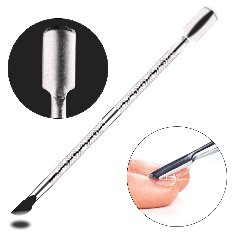 Nail shop dedicated dead skin steel push stainless steel double-headed dead skin push armor steel push to remove dead skin nail polish tool
