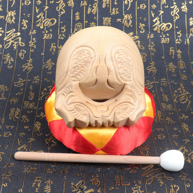 Authentic Taiwan wooden fish without paint log hand carving household with old-fashioned Guilan wood fish solid wood wood fish mat