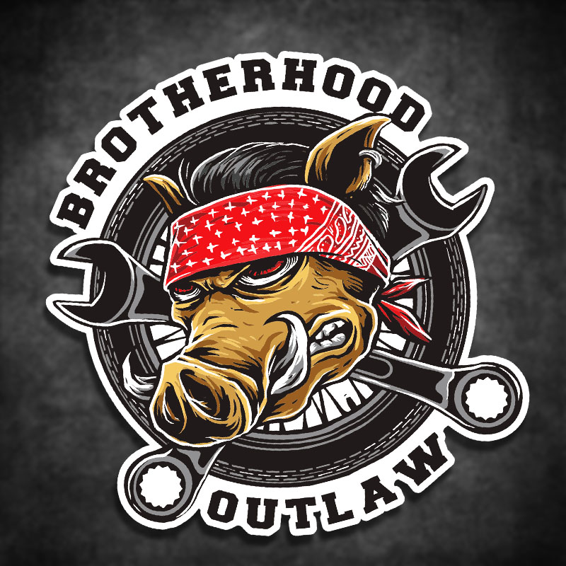 Cloud creatives stickers for retro pig heads Cavaliers Helmet Stickers Motorcycle Stickers Waterproof Reflective Individuality Applic-Taobao