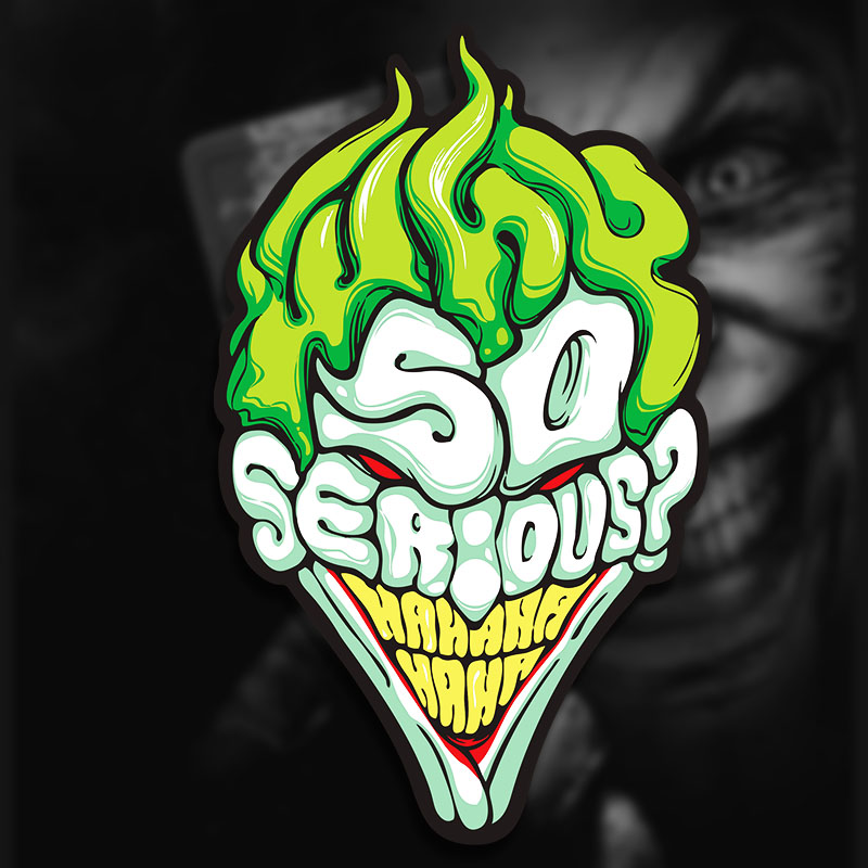 Clown Batman car sticker JOKER suicide squad anti-hero waterproof reflective motorcycle scratches shelter-Taobao