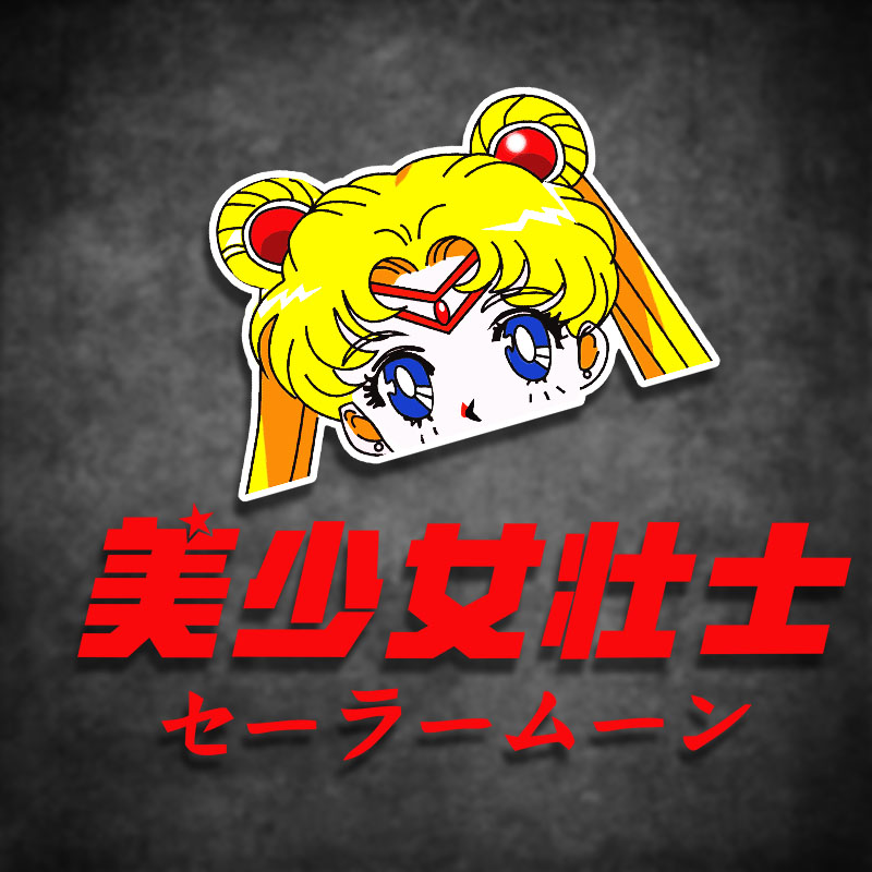 Cartoon Beauty Teen Feat Personality Funny Car Triangle Window Sticker Body Patch Waterproof Reflective Scratchshield Sticker-Taobao