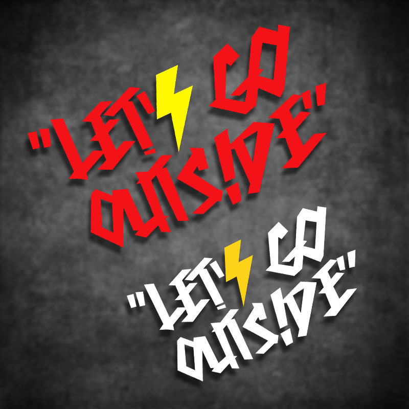 We go out to bike with a waterproof reflective applie motorcycle retrofit sticker personality English letter sticker-Taobao