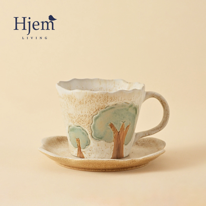 Hjem Living·Japanese Handmade Shirakawa Designer Coffee Cup Hand-Painted Rustic Pottery Home Retro Mug