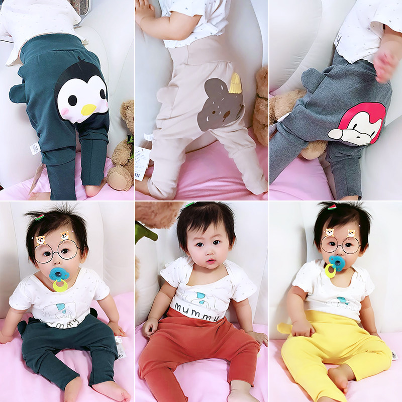 (Broken Yard clear cabin) Baby Fall Harun pants High waist Large PP pants male 3 Boys 2 year old female baby fart pants