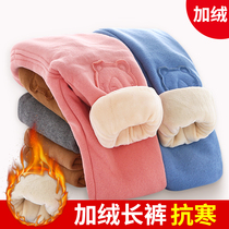 (Broken code clearance) baby trousers thickened winter women 1-2 years old warm pants wear trousers mens baby winter clothes