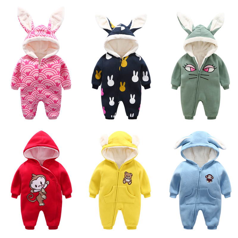 (Broken Yard clear cabin) New baby Cavet thickened Lianhood sportswear men and women warm and warm even for winter clothing